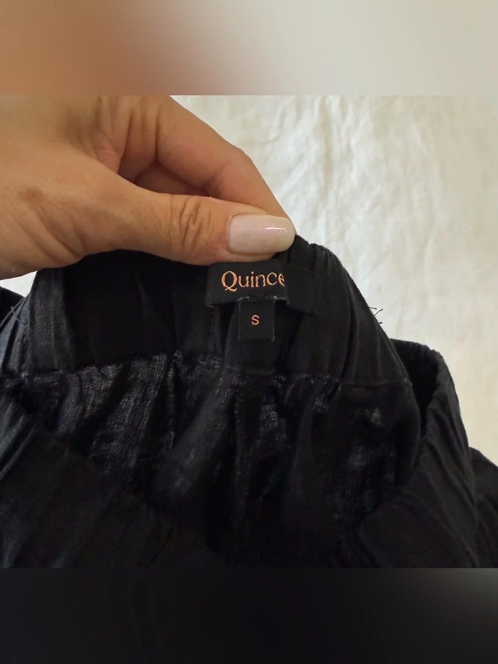 Quince | Women’s Small | Lot Of 2 White Black Linen Tapered Leg Ankle Pants
